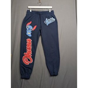 Disney LILO & Stitch Joggers Sweatpants Kids Navy Size‎ Large 12-14